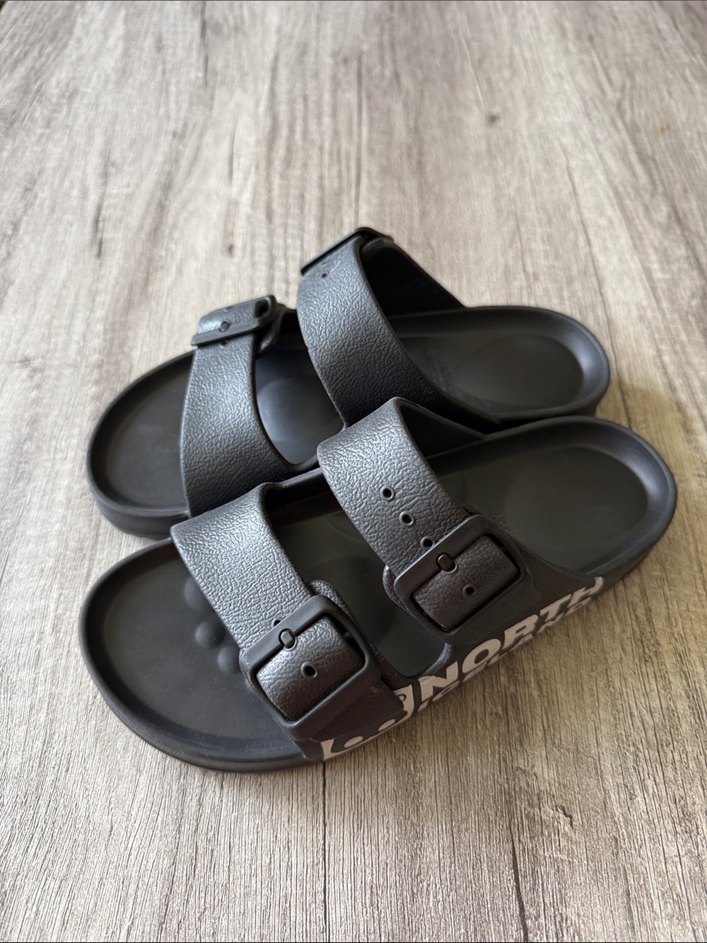66 North Iceland Black Dual-Strap Slide Sandals size 35/36